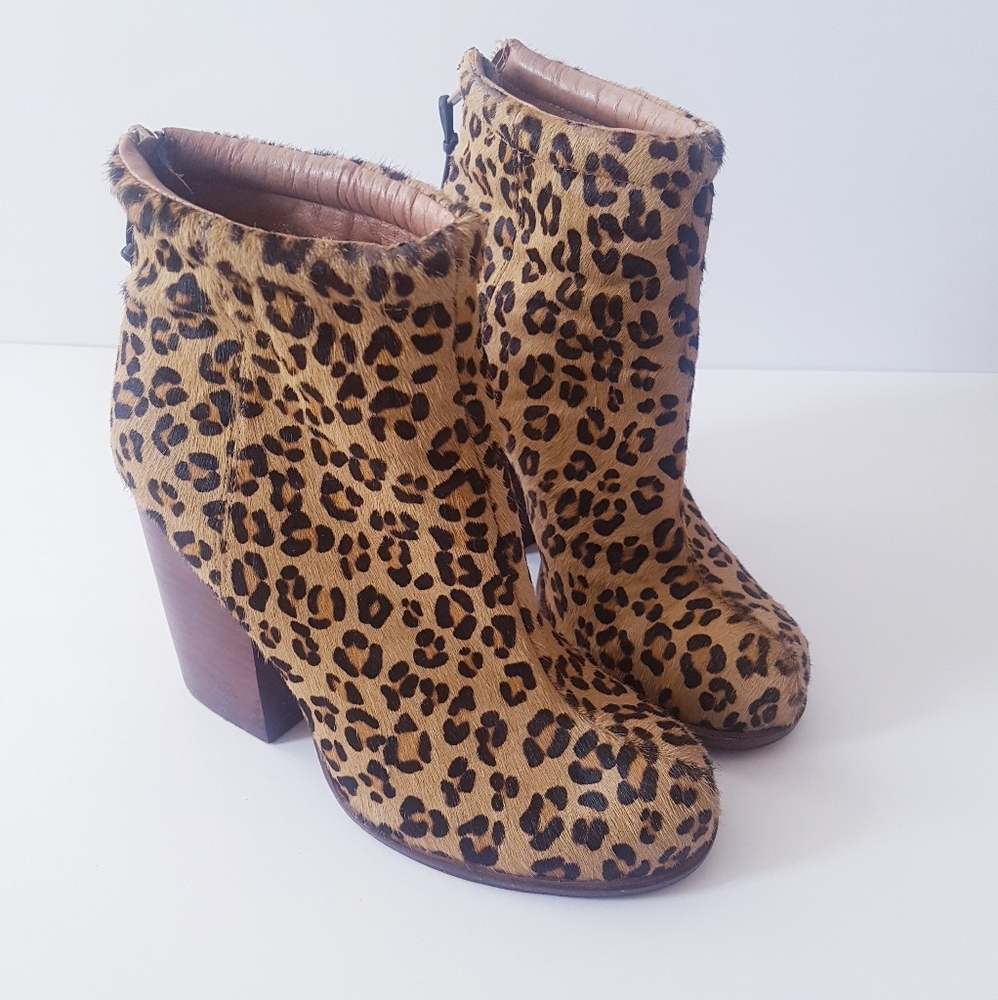 JEFFREY CAMPBELL Leopard Calf Hair Rumble Booties - Picture 3 of 10